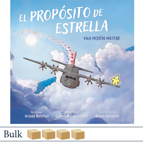 ISBN 9798887520285 El propósito de Estrella: Una misión militar, escrito por Krista Betcher, ilustraciones de Brian Schmidt, traducción de Gabriella Aldeman. Elva Resa Publishing. Military Family Books