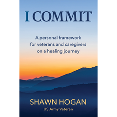 image of a sunrise over the mountains on the cover of I. C.O.M.M.I.T. by Shawn Hogan