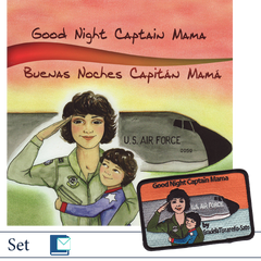 Good Night Captain Mama Book Patch Set. MilitaryFamilyBooks.com