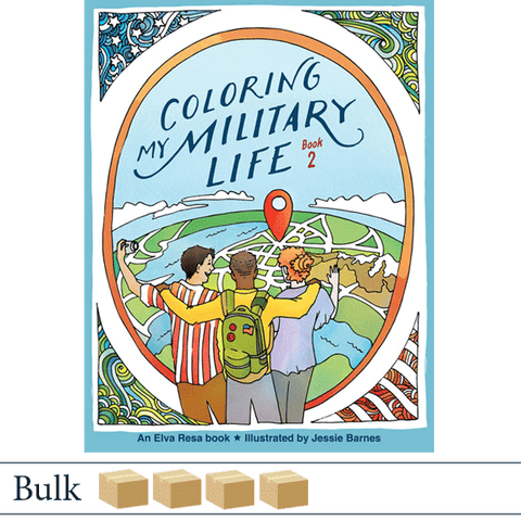 Bulk 200 Coloring My Military Life Book 2 by Jessie Barnes. Published by Elva Resa Publishing.
