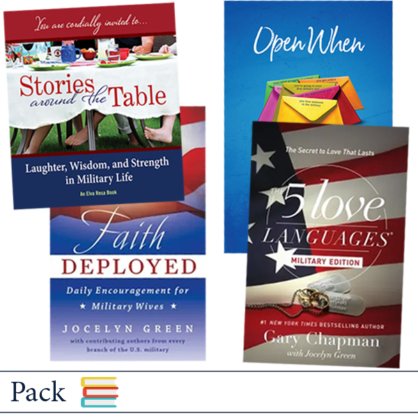 Stories Around the Table, Open When, Faith Deployed, 5 Love Languages, Military Family Books Encouragement Pack